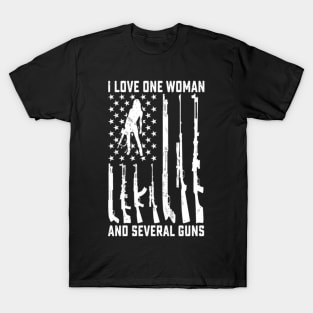 I Love One Wo And Several Guns Ny Gun Owner T-Shirt